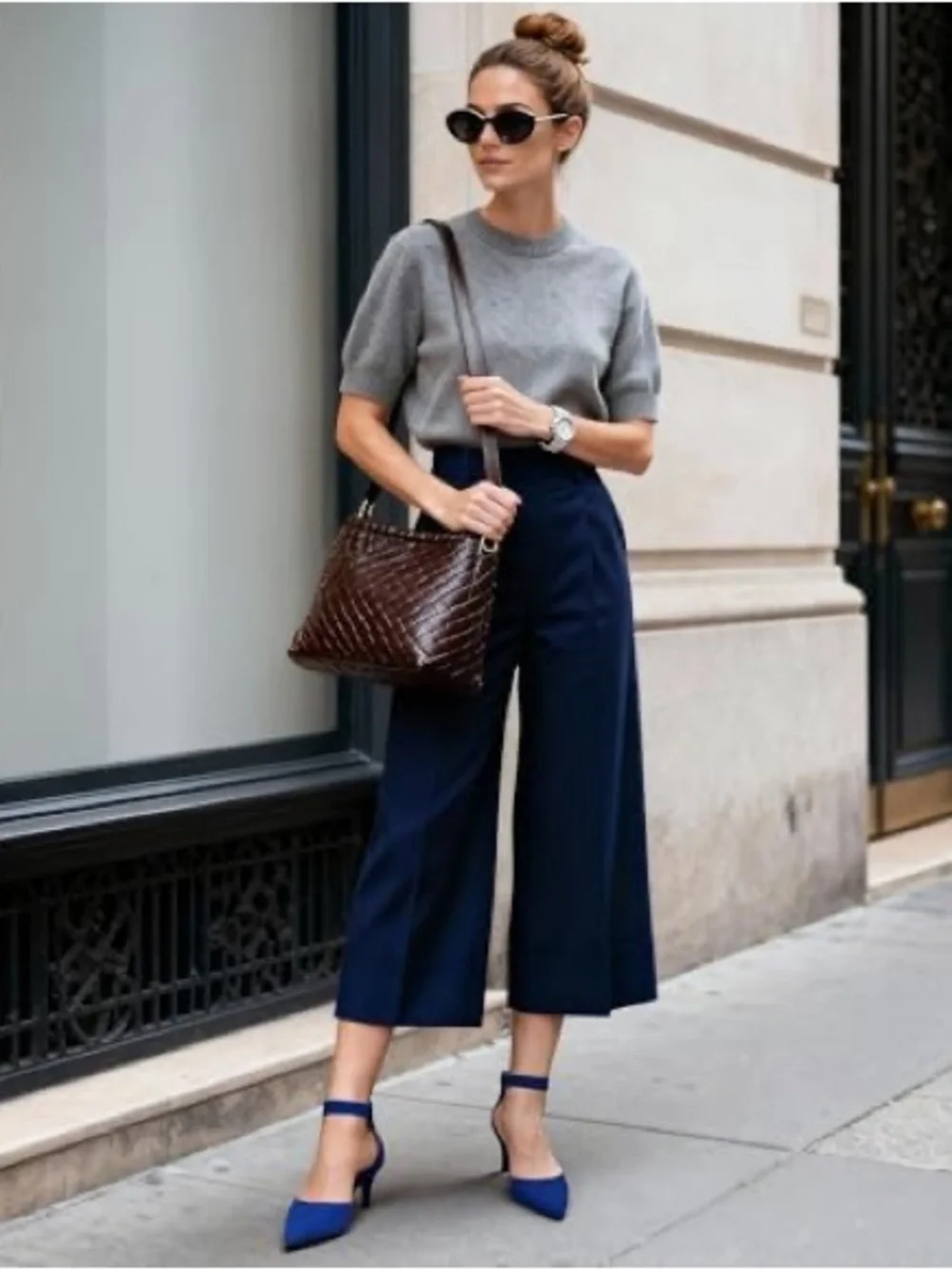 Dream Pairs Cobalt Blue Pointed Toe Ankle-Strap Pump